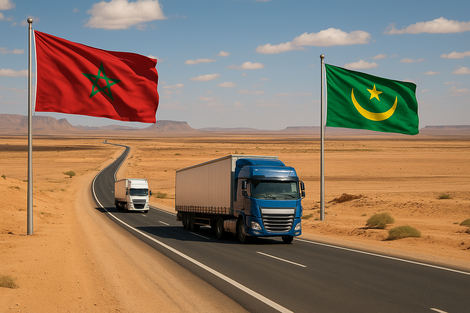 La nouvelle route entre le Maroc et la Mauritanie proche d’être inaugurée